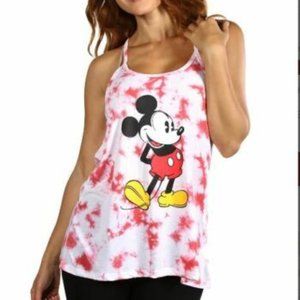 Womens L Tank Top Disney Mickey Mouse Tie Dye